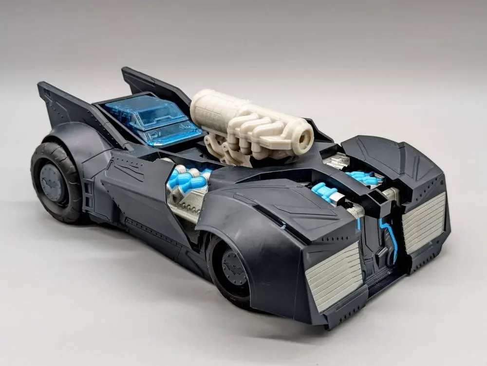 DC Comics Batman Tech Defender Batmobile Transforming Vehicle Blaster Launcher